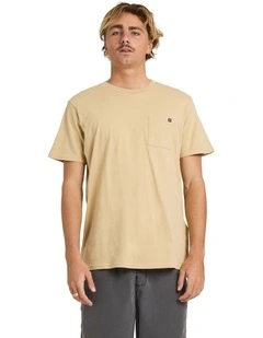 Premium Pocket T-shirt in Beige