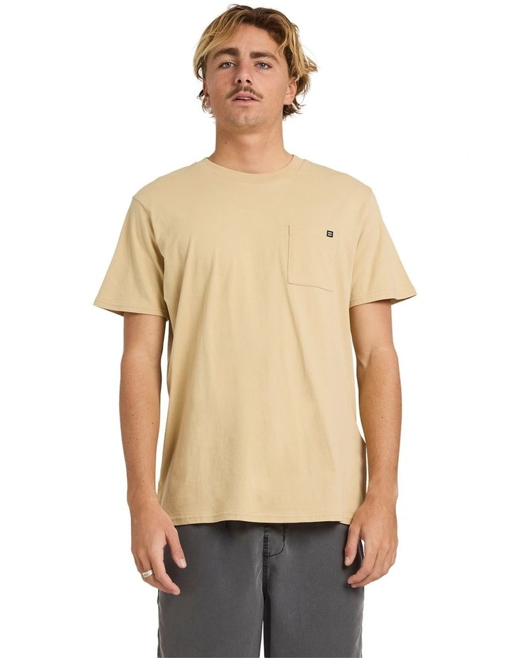 Premium Pocket T-shirt in Beige image 1
