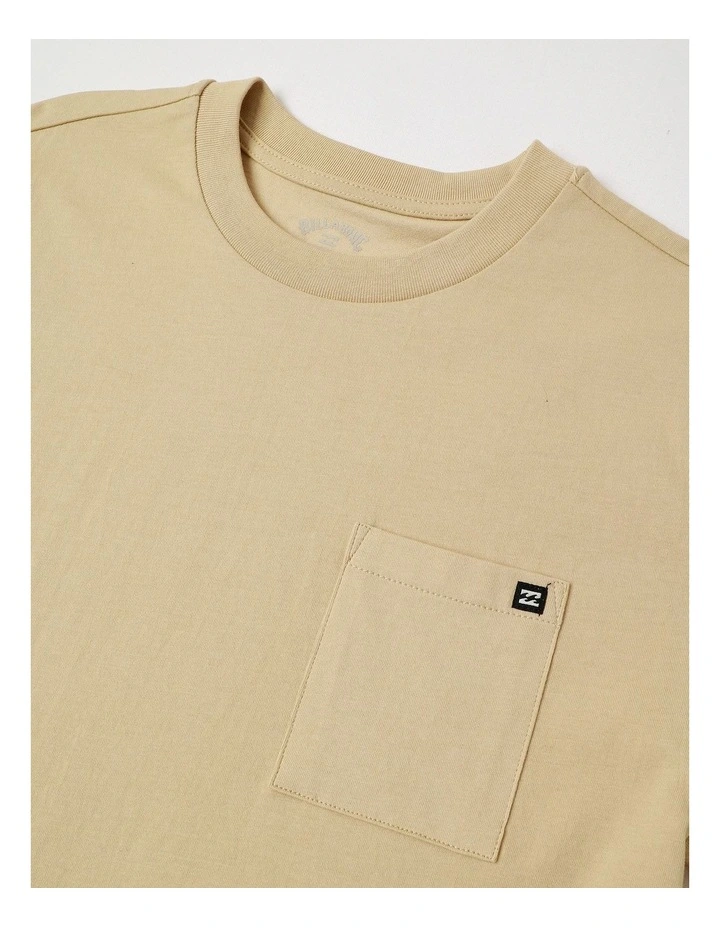 Premium Pocket T-shirt in Beige image 2