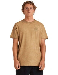 Big Wave Daz Short Sleeve T-shirt in Khaki