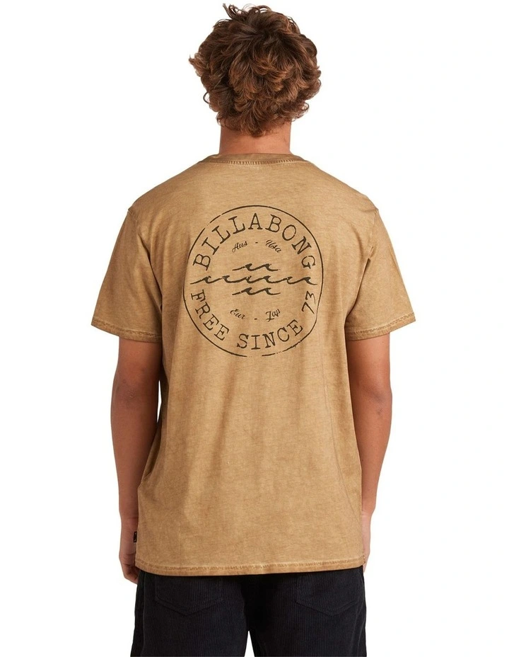 Big Wave Daz Short Sleeve T-shirt in Khaki image 2