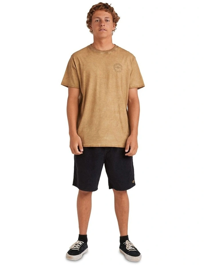 Big Wave Daz Short Sleeve T-shirt in Khaki image 5