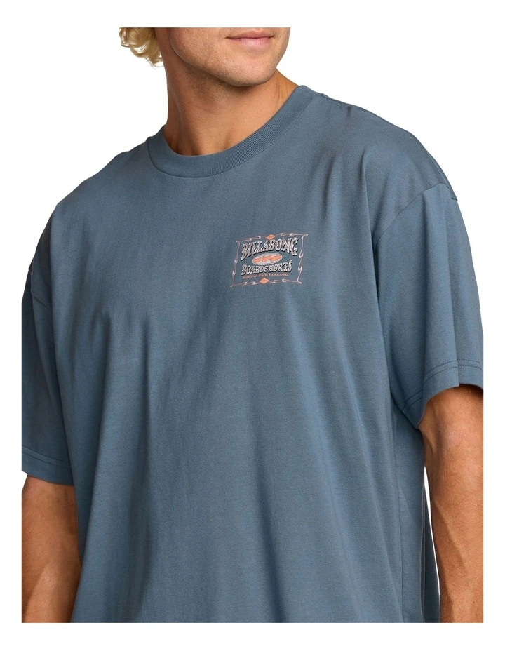 Double Spread Og Short Sleeve T-shirt in Slate Blue image 4