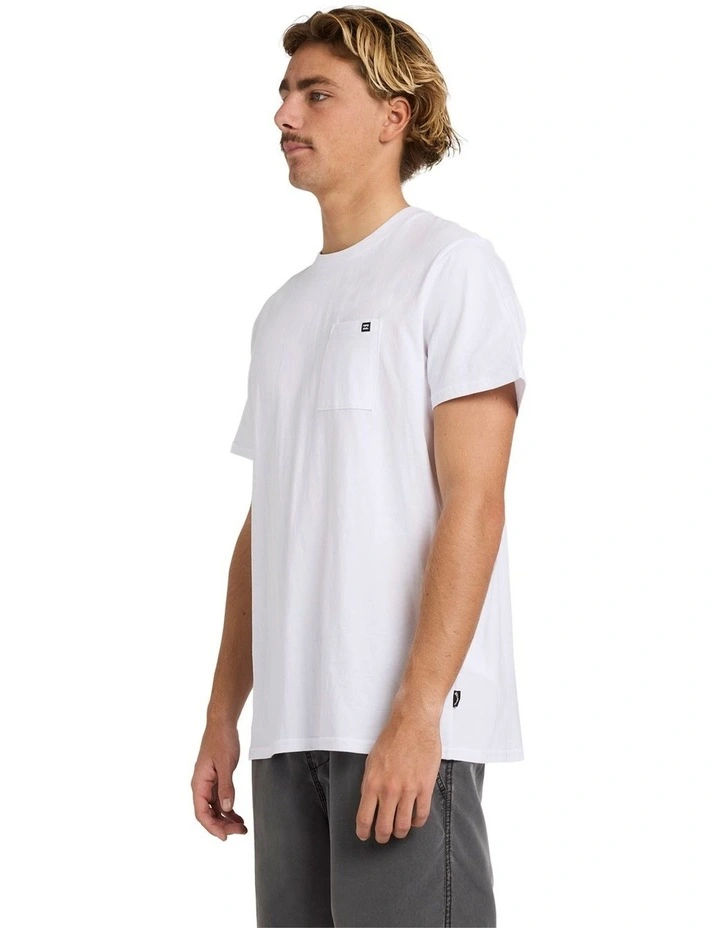 Premium Pocket T-shirt in White image 3