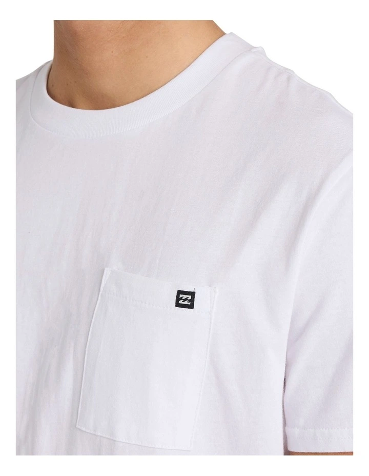 Premium Pocket T-shirt in White image 4