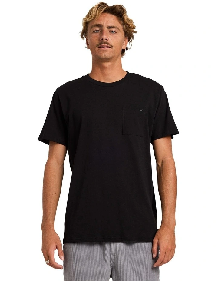 Premium Pocket Short Sleeve T shirt in Black image 1