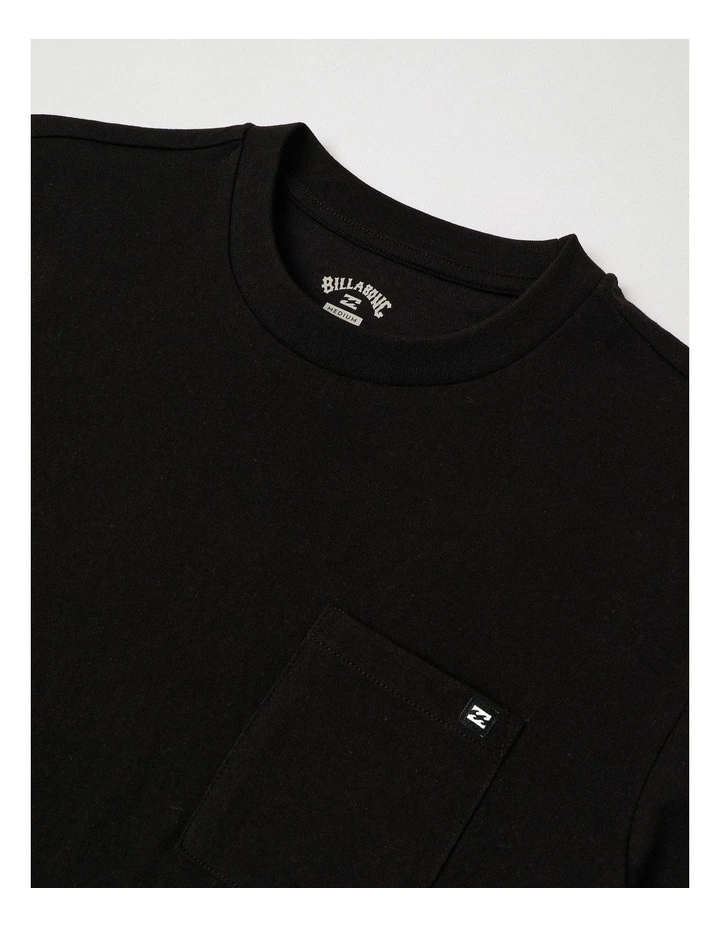 Premium Pocket Short Sleeve T shirt in Black image 2