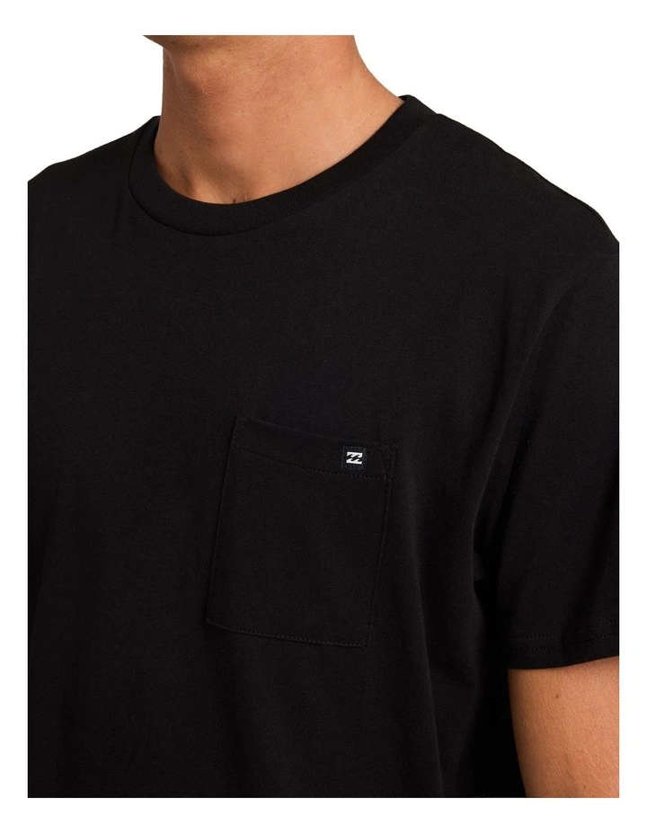 Premium Pocket Short Sleeve T shirt in Black image 4