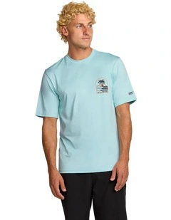 Portal Loose Fit Surf Shirt in Light Blue Heather