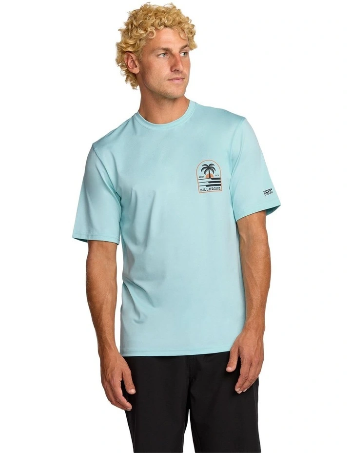 Portal Loose Fit Surf Shirt in Light Blue Heather image 1