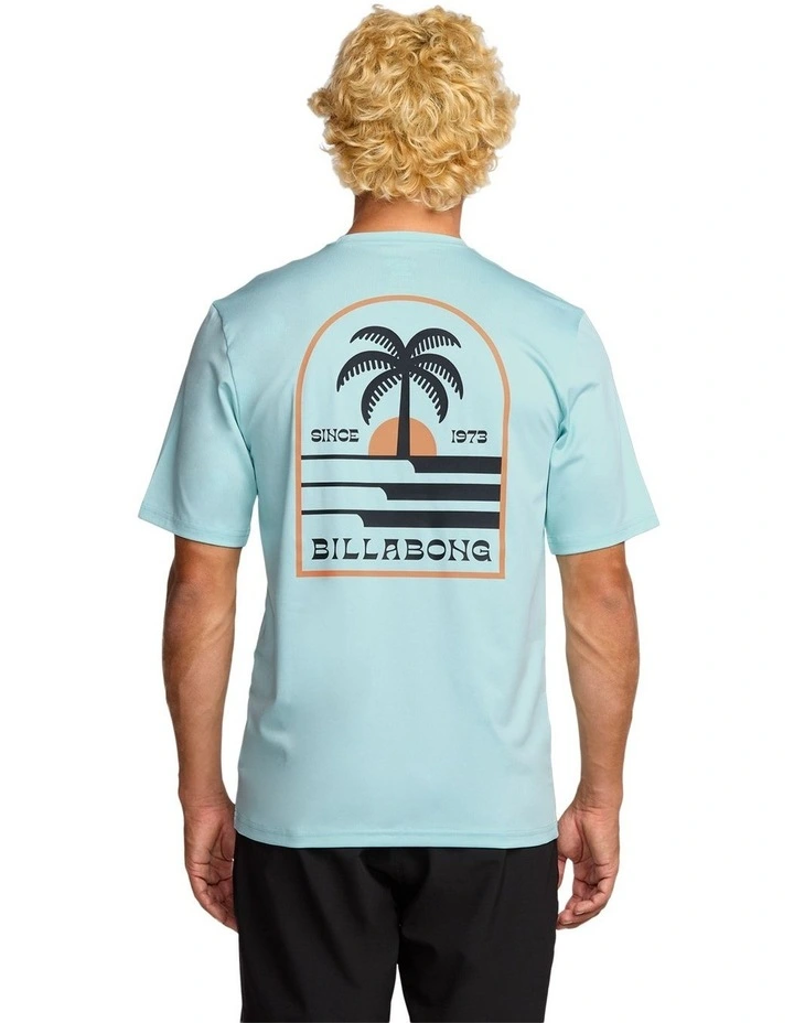 Portal Loose Fit Surf Shirt in Light Blue Heather image 2