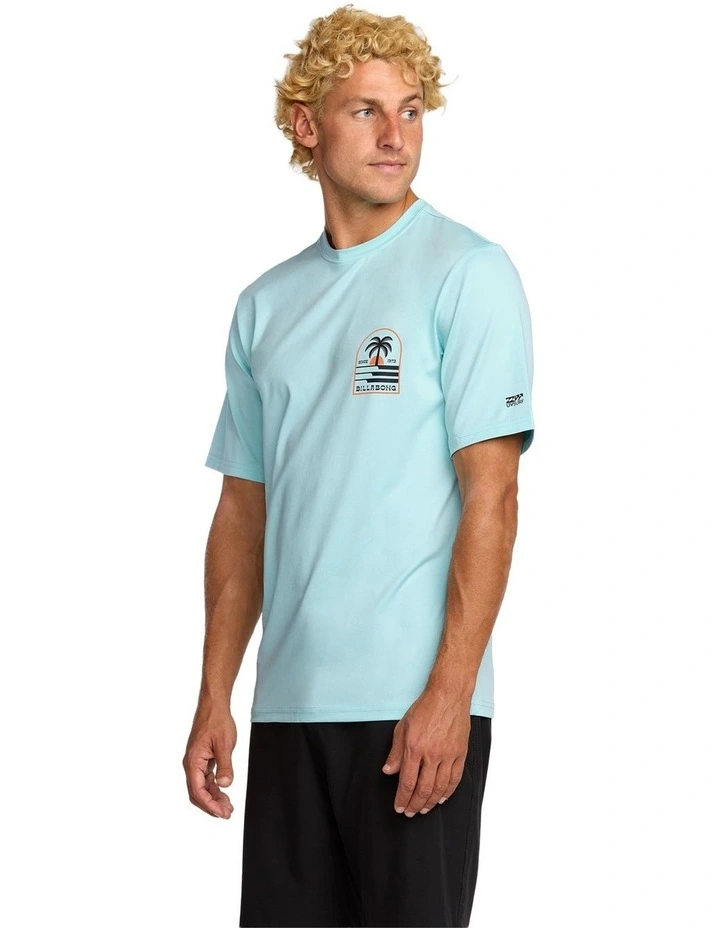 Portal Loose Fit Surf Shirt in Light Blue Heather image 3