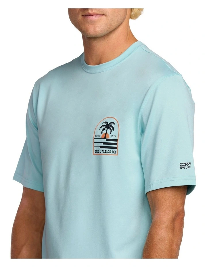 Portal Loose Fit Surf Shirt in Light Blue Heather image 4
