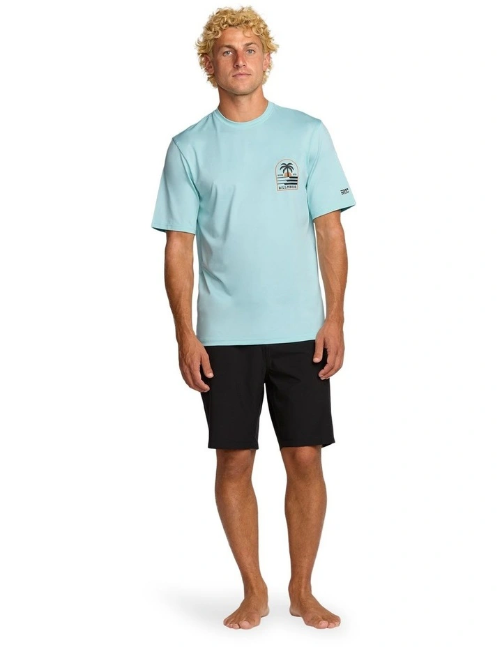Portal Loose Fit Surf Shirt in Light Blue Heather image 5