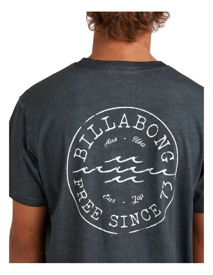 Big Wave Daz T-shirt in Blue image 4