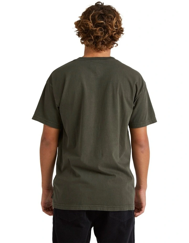Premium Wave Wash T-shirt in Seaweed image 2