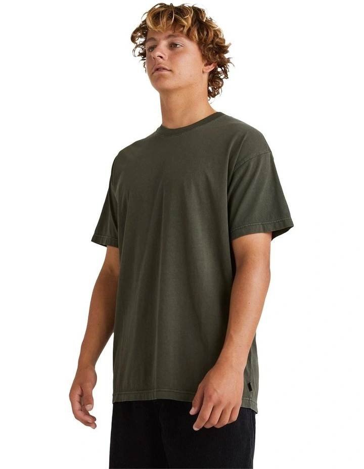 Premium Wave Wash T-shirt in Seaweed image 3