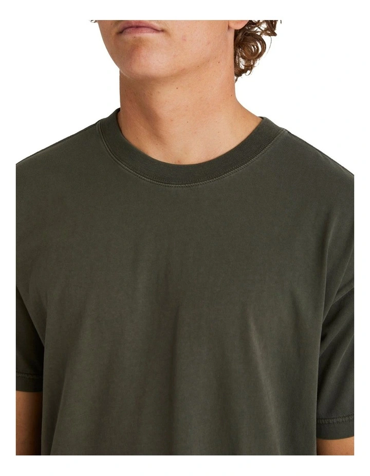 Premium Wave Wash T-shirt in Seaweed image 4