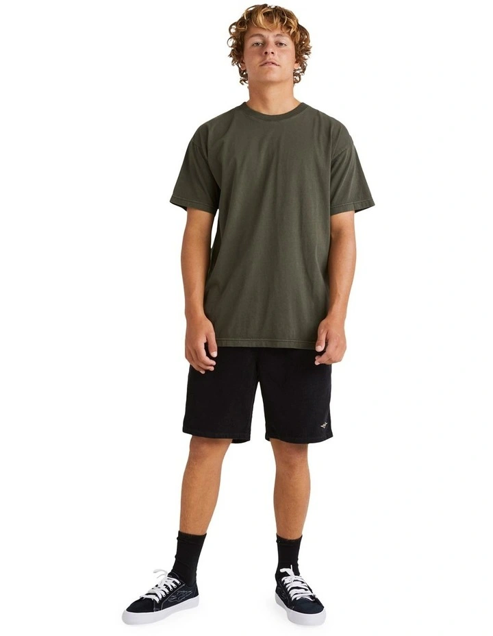 Premium Wave Wash T-shirt in Seaweed image 5