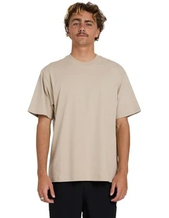 Premium Wave Wash T-Shirt in Mushroom