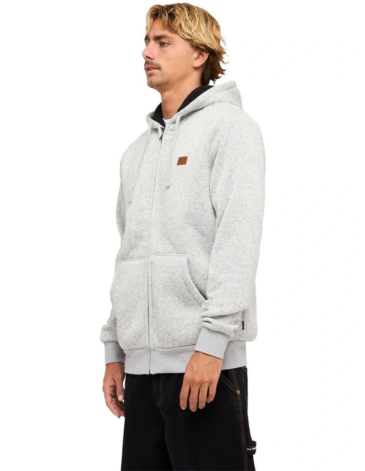 Revolt Zip Thru Hood in Grey image 3