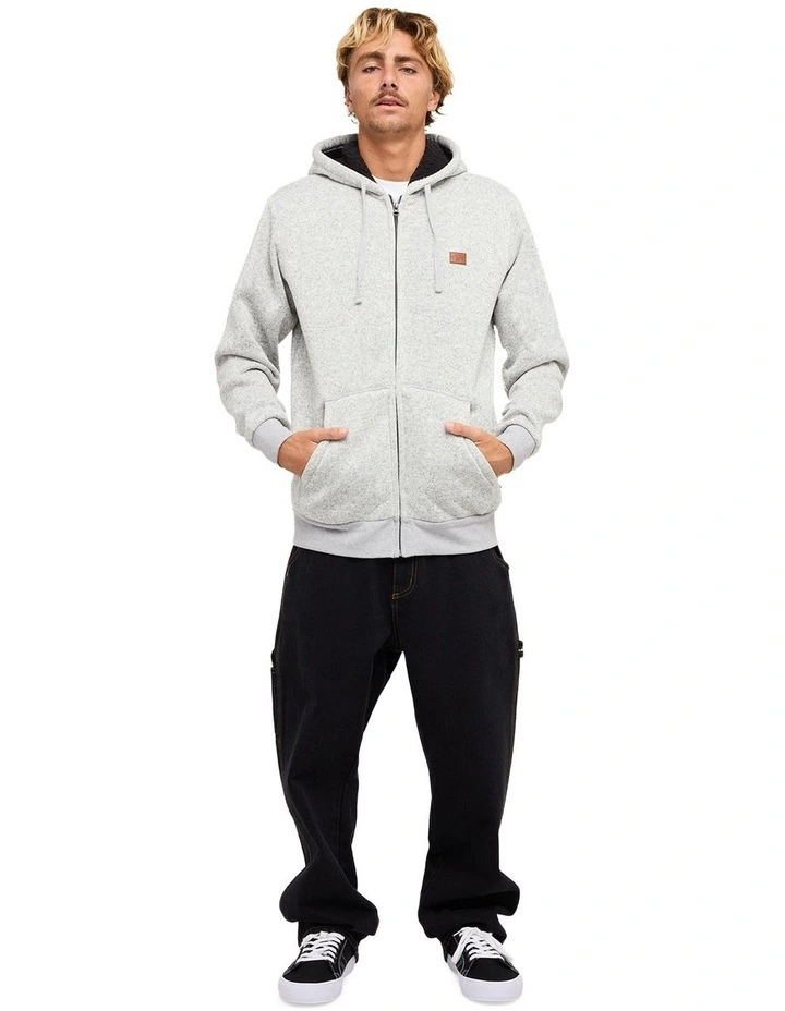 Revolt Zip Thru Hood in Grey image 5