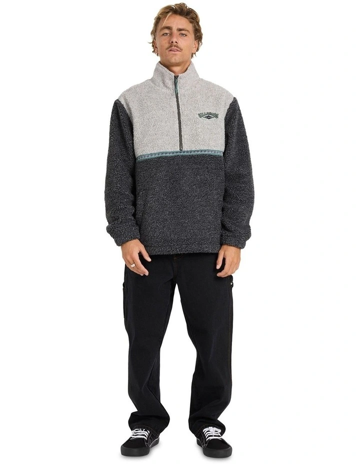 Tombstone Mock Neck Fleece Top in Grey image 5