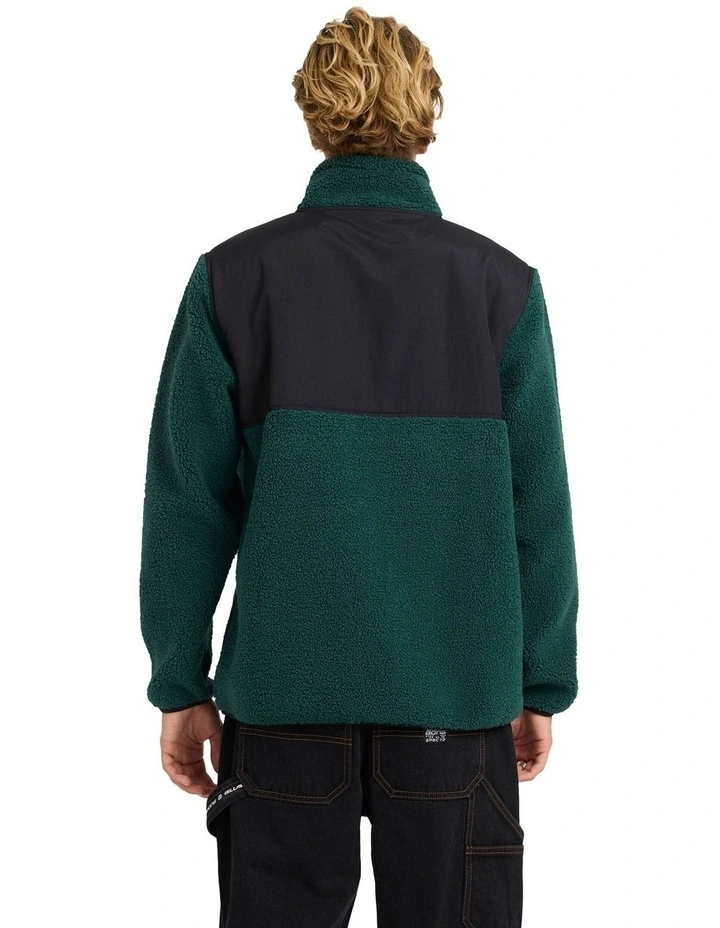 Boundary Summit Mock Neck Fleece Top in Green image 2