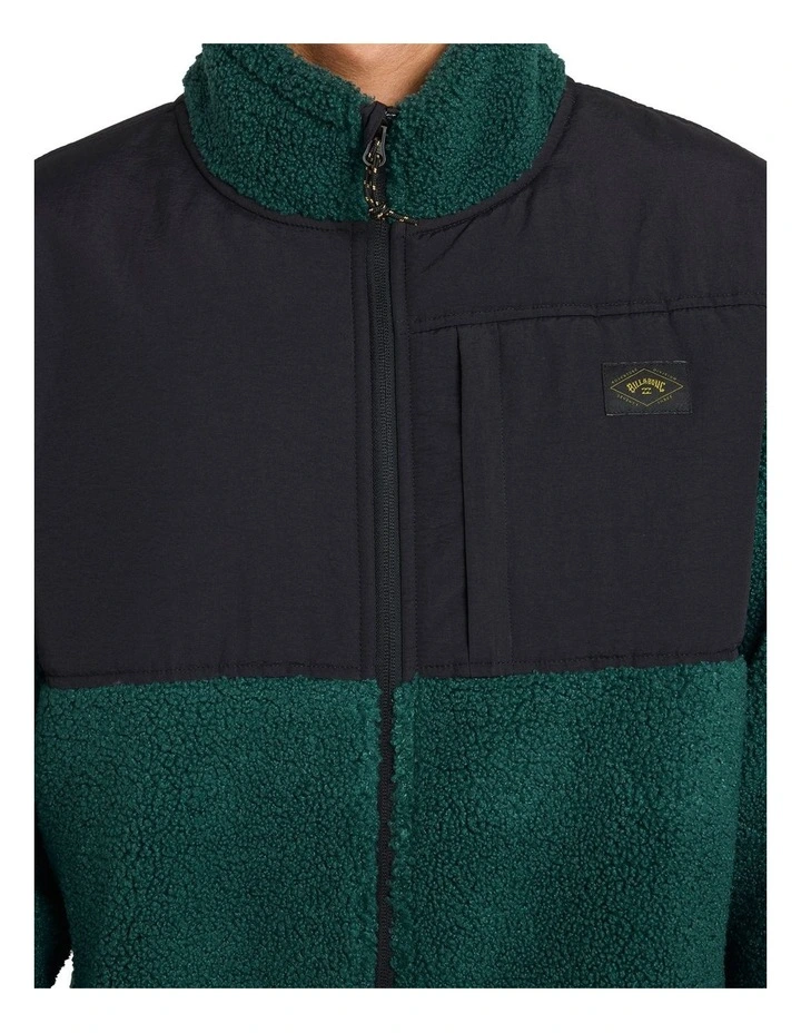 Boundary Summit Mock Neck Fleece Top in Green image 4
