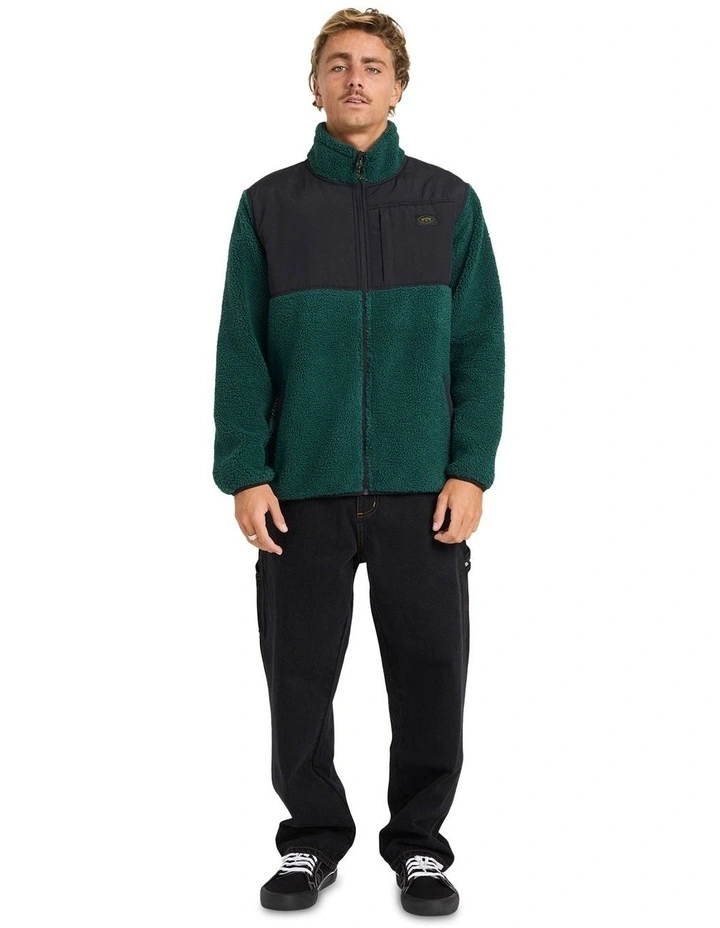 Boundary Summit Mock Neck Fleece Top in Green image 5