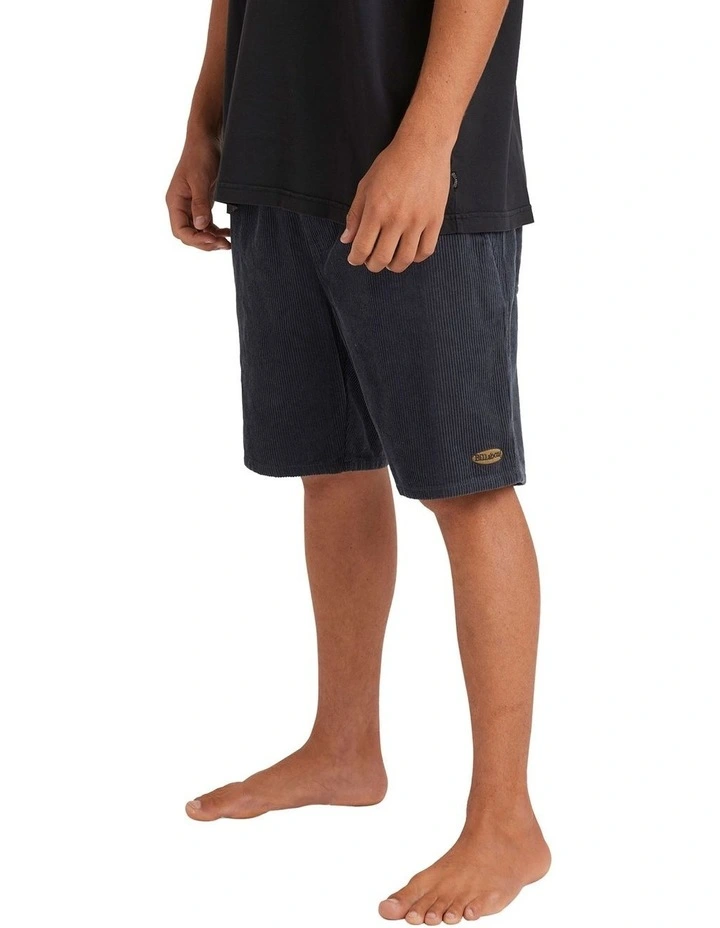 Larry Cord Wide Shorts in Blue image 3