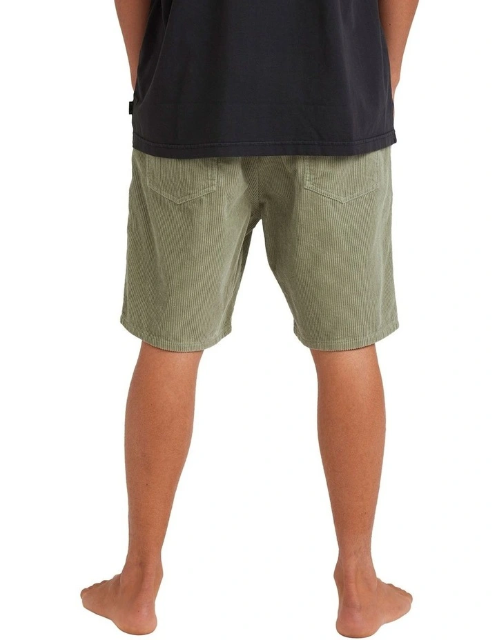 Larry Cord Walk Shorts in Green image 2