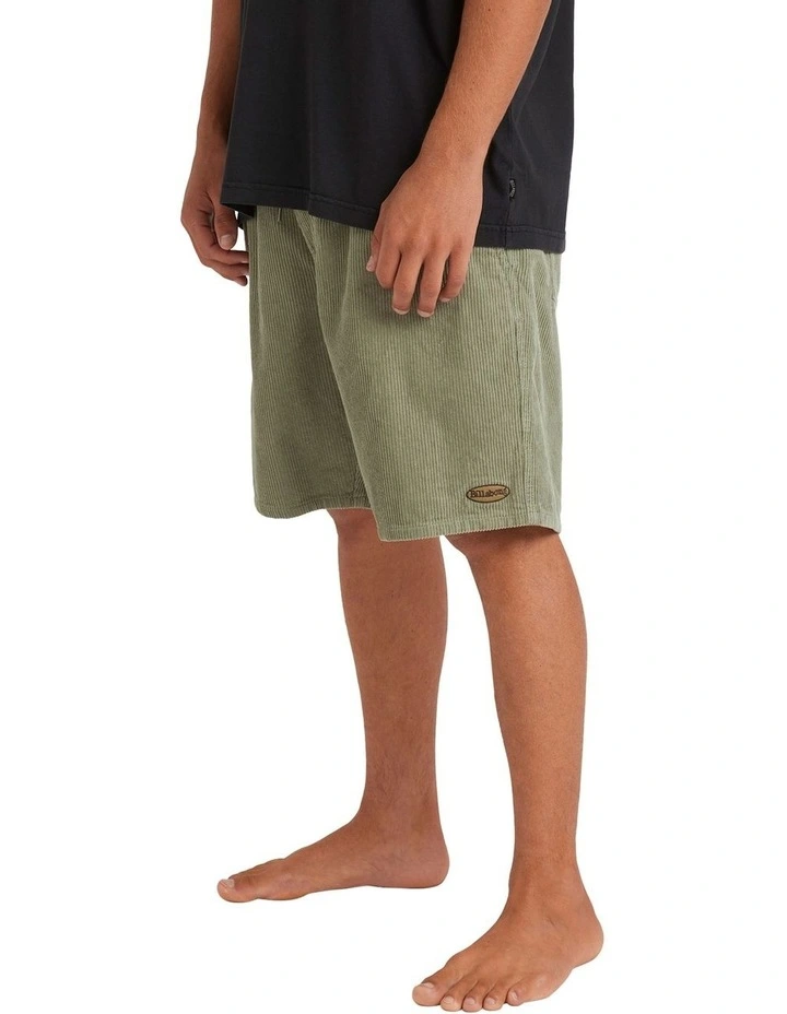 Larry Cord Walk Shorts in Green image 3