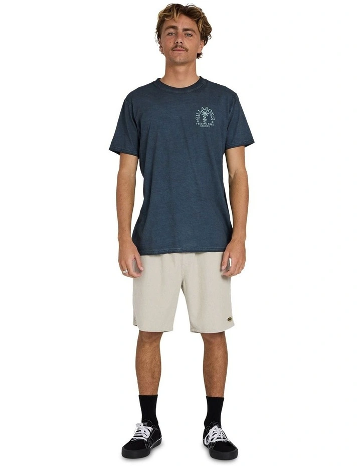 Mens Larry Cord Walkshorts in Cream image 5