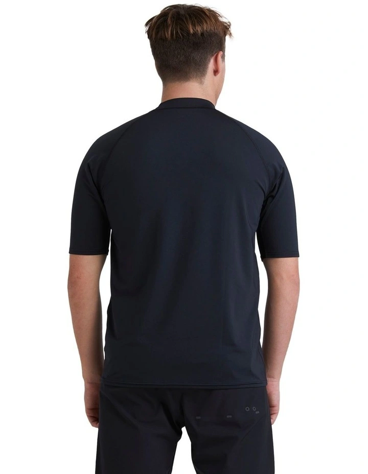 Boxed Arch Rash Vest in Black image 2