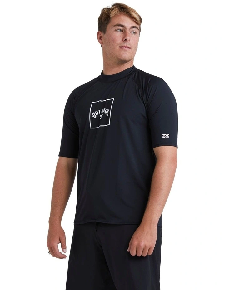 Boxed Arch Rash Vest in Black image 3