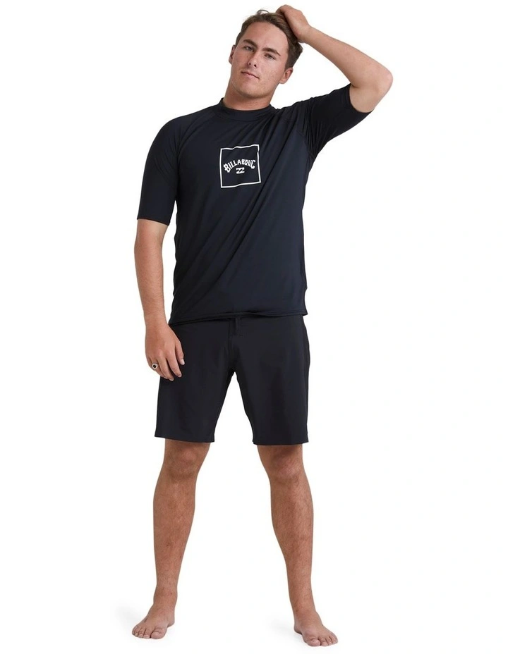 Boxed Arch Rash Vest in Black image 5