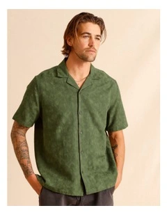 Jai Jacquard Short Sleeve Shirt in Green