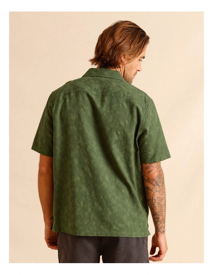 Jai Jacquard Short Sleeve Shirt in Green image 6