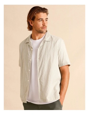 Sylas Check Short Sleeve Shirt in Green