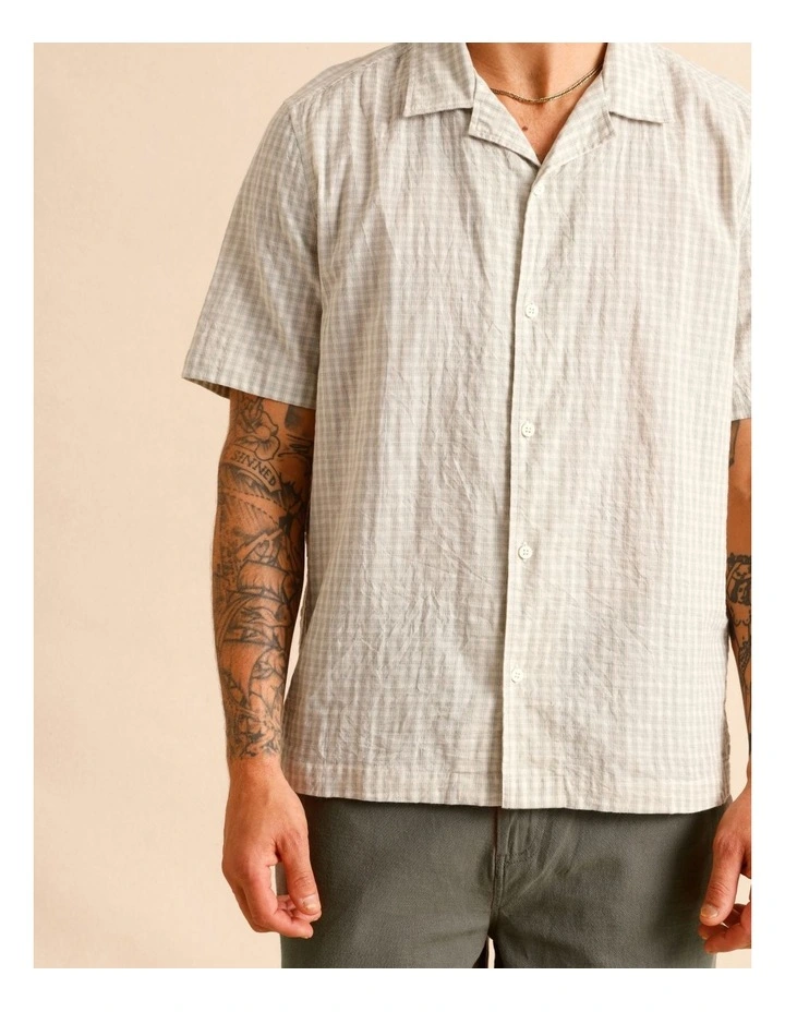 Sylas Check Short Sleeve Shirt in Green image 2