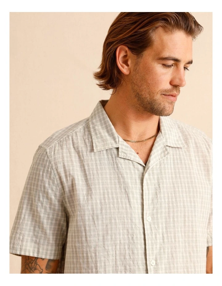 Sylas Check Short Sleeve Shirt in Green image 4