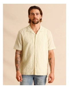 Sylas Check Short Sleeve Shirt in Lemon