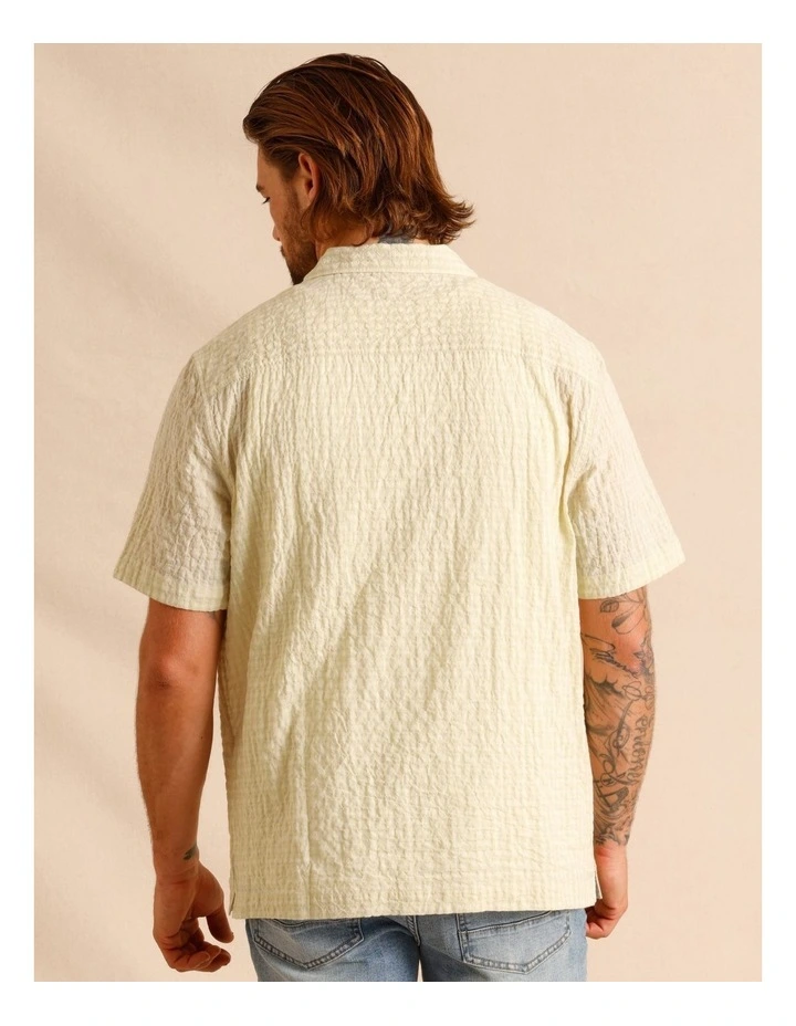 Sylas Check Short Sleeve Shirt in Lemon image 6