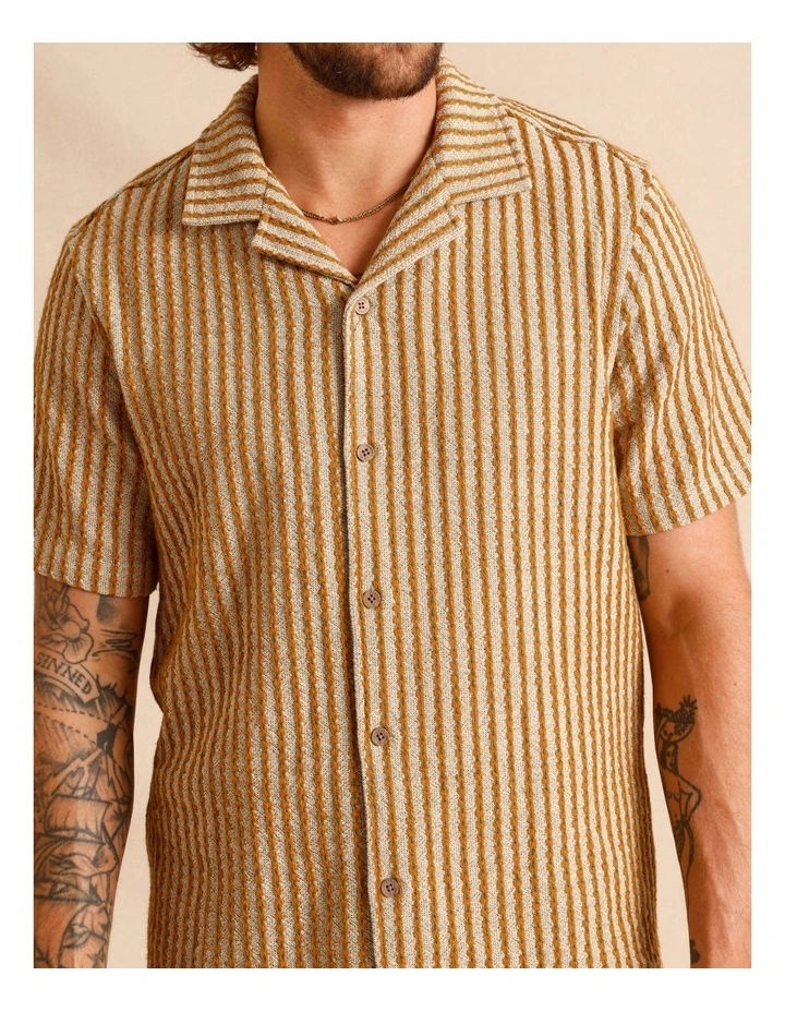 Teddy Stripe Shirt in Mustard image 6