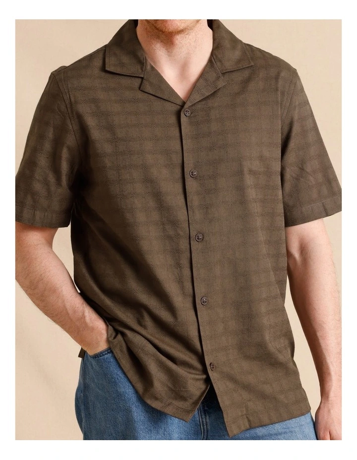 Chuck Check Short Sleeve Shirt in Brown image 1
