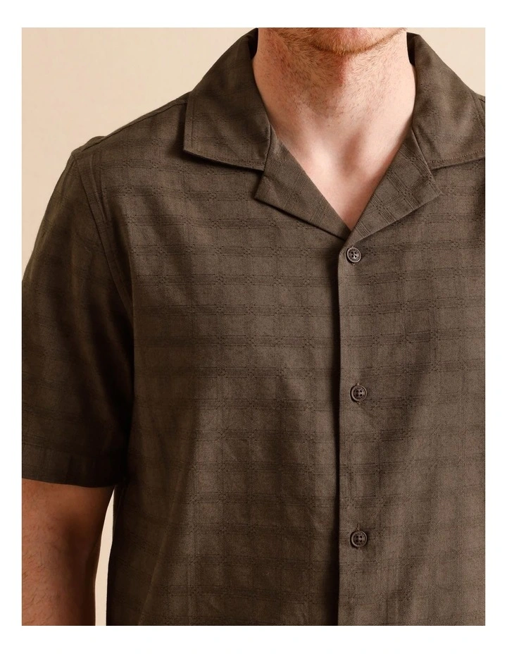 Chuck Check Short Sleeve Shirt in Brown image 3