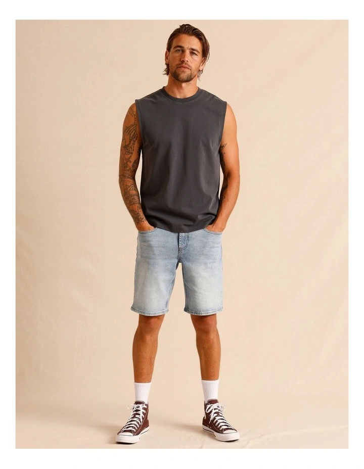 Essential Mason Muscle Tank in Charcoal image 2