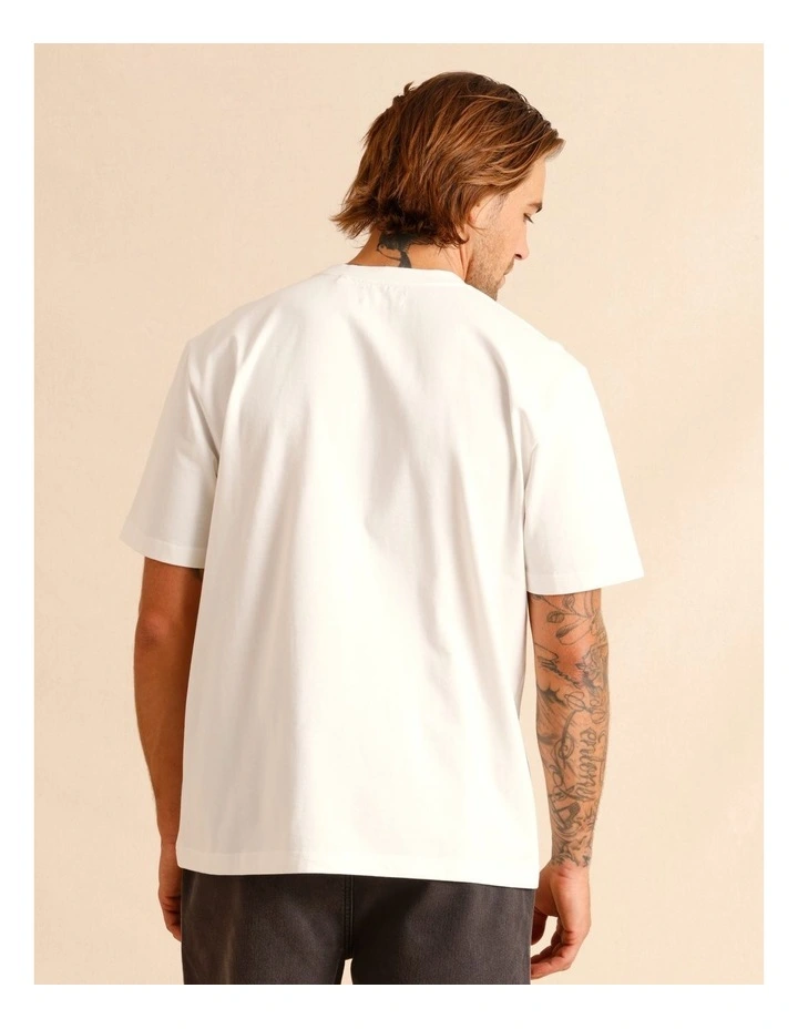Pablo Placement Print Oversize Short Sleeve Tee in White image 6