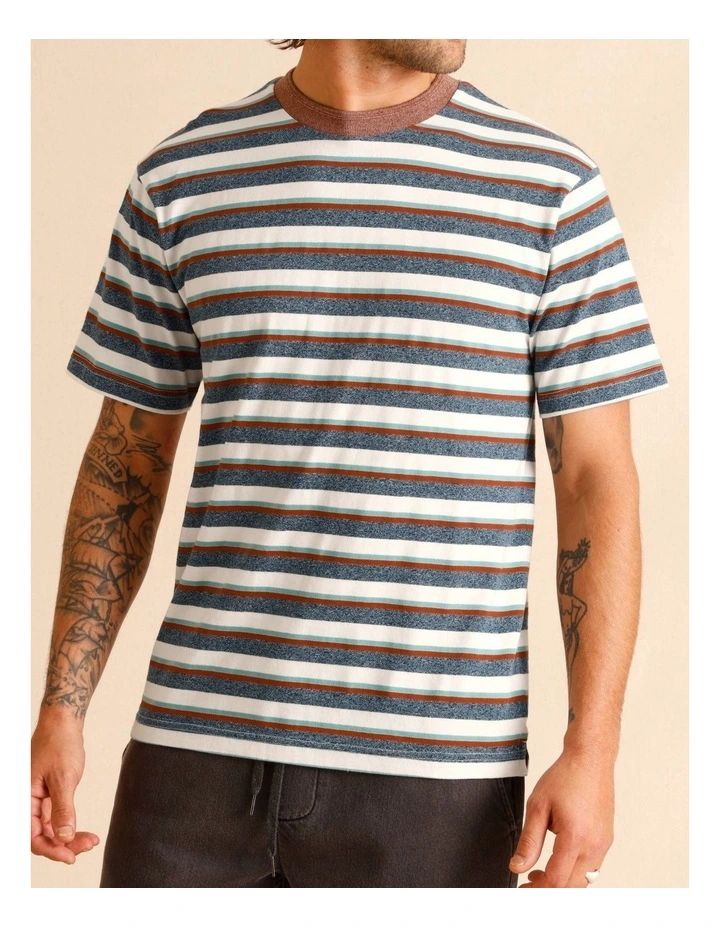 Solange Stripe Short Sleeve Tee in Blue image 1